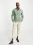 Фото #4 товара ASOS DESIGN skinny denim shirt in sage green