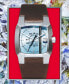 ფოტო #5 პროდუქტის Men's Cliffhanger Brown Leather Strap Watch, 36mm