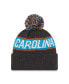 ფოტო #2 პროდუქტის Men's Heather Charcoal Carolina Panthers 2022 Greg Olsen x Atrium Health Levine Children's Hospital Pom Knit Hat