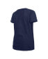 ფოტო #4 პროდუქტის Big Girls Navy Milwaukee Brewers Flip Sequin Team V-Neck T-shirt