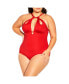 ფოტო #1 პროდუქტის Women's Plus Size Cancun Underwire 1 Piece