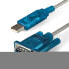 Фото #1 товара StarTech.com 3ft USB to RS232 DB9 Serial Adapter Cable - M/M - DB-9 - USB 2.0 A - 0.9 m - Blue - Transparent