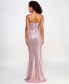 Фото #1 товара Juniors' Sweetheart-Neck Sleeveless Front-Slit Gown, Created for Macy's