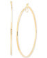 ფოტო #3 პროდუქტის Skinny Extra-Large Hoop Earrings in 10k Gold, 70mm