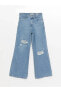 Фото #6 товара LCW Jeans Wideleg Yırtık Detaylı Kadın Jean Pantolon