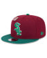 ფოტო #3 პროდუქტის Men's Cardinal/Green Chicago White Sox Strawberry Big League Chew Flavor Pack 9FIFTY Snapback Hat