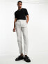 Фото #2 товара ASOS DESIGN smart slim wool mix trousers in grey puppytooth