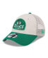 Фото #1 товара Men's Khaki, Kelly Green Boston Celtics Throwback Patch Trucker 9FORTY Adjustable Hat
