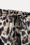 Zw collection ramie animal print trousers