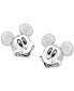 ფოტო #1 პროდუქტის Disney Mickey Mouse Silver-Tone Crystal Stud Earrings