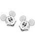 Фото #1 товара Disney Mickey Mouse Silver-Tone Crystal Stud Earrings