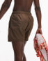 Topman swim shorts in brown