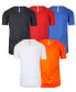 Men's Short Sleeve Moisture-Wicking Quick Dry Performance Crew Neck Tee -5 Pack