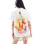 Фото #1 товара Reclaimed Vintage oversized t shirt with drink graphic in white