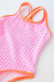 2-6 years/ contrast gingham swimsuit