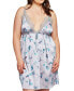 ფოტო #3 პროდუქტის Women's Lace and Satin Hummingbird Print Chemise Lingerie