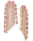 ფოტო #1 პროდუქტის Gold-Tone Color Crystal & Stone Drop Earrings, Created for Macy's