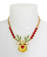 Фото #3 товара Betsey Johnson faux Stone Reindeer Pendant Necklace
