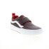 Фото #4 товара Vans Kyle Pro 2 VN0A4UW3REB Mens Burgundy Leather Lifestyle Sneakers Shoes