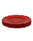 Фото #2 товара Red Crackle Salad Plates, Set of 4