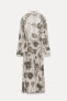 Фото #23 товара Платье-рубашка из 100% рами с принтом — zw collection ZARA