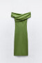 Knit dress with a surplice neckline