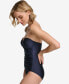 Фото #6 товара Women's Shirred Tummy-Control Split-Cup Bandeau One-Piece Swimsuit