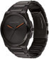 ფოტო #2 პროდუქტის Men's Meta-Minimal Black Stainless Steel Watch 41mm