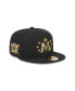 Фото #2 товара Men's Black Minnesota Twins 2024 Armed Forces Day On-Field 59FIFTY Fitted Hat