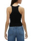 Фото #2 товара Women's Ribbed Sleeveless Button-Down V-Neck Top