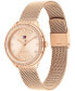 ფოტო #2 პროდუქტის Women's Quartz Rose Gold-Tone Stainless Steel Mesh Watch 32mm