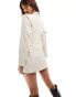 Фото #3 товара Aria Cove corset tie side blazer mini dress in cream