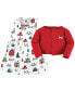 ფოტო #4 პროდუქტის Baby Girls Cotton Dress and Cardigan Set, North Pole