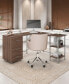 Фото #8 товара Wood L-Shape Home Office with Storage Two-Tone Desk