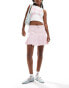 Фото #2 товара ASOS DESIGN denim pleated mini skirt in pink