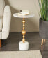 Фото #4 товара 16" x 16" x 23" Marble Geometric Gold-Tone Metal Bubble Stand Accent Table
