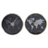 Фото #1 товара Настенное часы DKD Home Decor Чёрный Позолоченный Серебристый Алюминий Стеклянный Карта Мира 30 x 4,3 x 30 cm (2 штук)