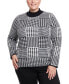 Фото #1 товара Plus Size Long Sleeve Mock Neck Sweater