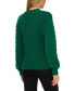 ფოტო #2 პროდუქტის Women's Crewneck Bobble Detail Long Sleeve Sweater