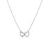 Silver necklace Linked hearts AJNA0016 - фото #1