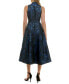 ფოტო #2 პროდუქტის Women's Metallic Floral Jacquard Sleeveless Fit & Flare Dress