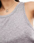 Vila wool blend tank top in grey