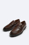Leather penny strap loafers