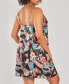 ფოტო #2 პროდუქტის Plus Size Silky Soft Short Printed Chemise Nightgown