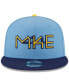 Фото #3 товара Men's Powder Blue Milwaukee Brewers City Connect 9FIFTY Snapback Adjustable Hat