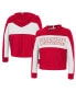 ფოტო #1 პროდუქტის Big Girls Red Wisconsin Badgers Galooks Hoodie Lace-Up Long Sleeve T-shirt