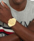 Фото #4 товара Часы и аксессуары Tommy Hilfiger мужские наручные Multifunction Gold-Tone Stainless Steel Bracelet 46мм