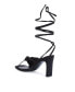 Фото #3 товара Women's Chasm Satin Ruched Strap Tie Up Sandals