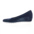 Фото #3 товара Gabor 8-5320-66 Womens Blue Nubuck Slip On Ballet Flats Shoes