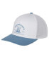 Men's White, Blue Surf Warning Adjustable Hat